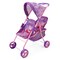 Peppa Pig: Doll Twin Stroller - Purple, Pink, Flowers - Seats 2 Dolls Up To 18", Foldable Design, Retractable Canopy, Adjustable Seats, Kid Toy Age 3+